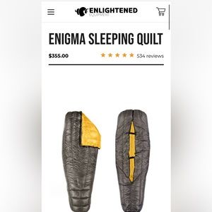 Never used no tags enlightened sleeping quilt